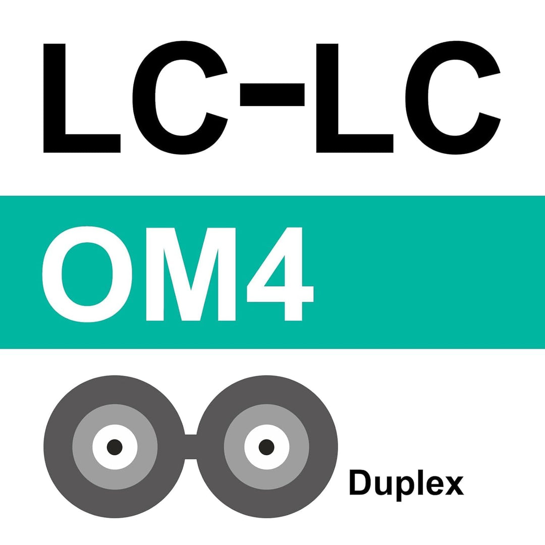 10Gtek LC zu LC OM4 Multimode Duplex 50-Meter, LWL Glasfaser Patchkabel Fibre Optic Patch Cable 50/1