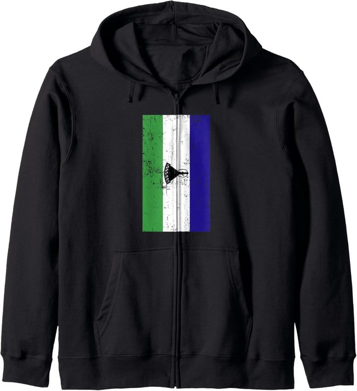 Kingdom of Lesotho Africa Maseru Distressed Flag Kapuzenjacke