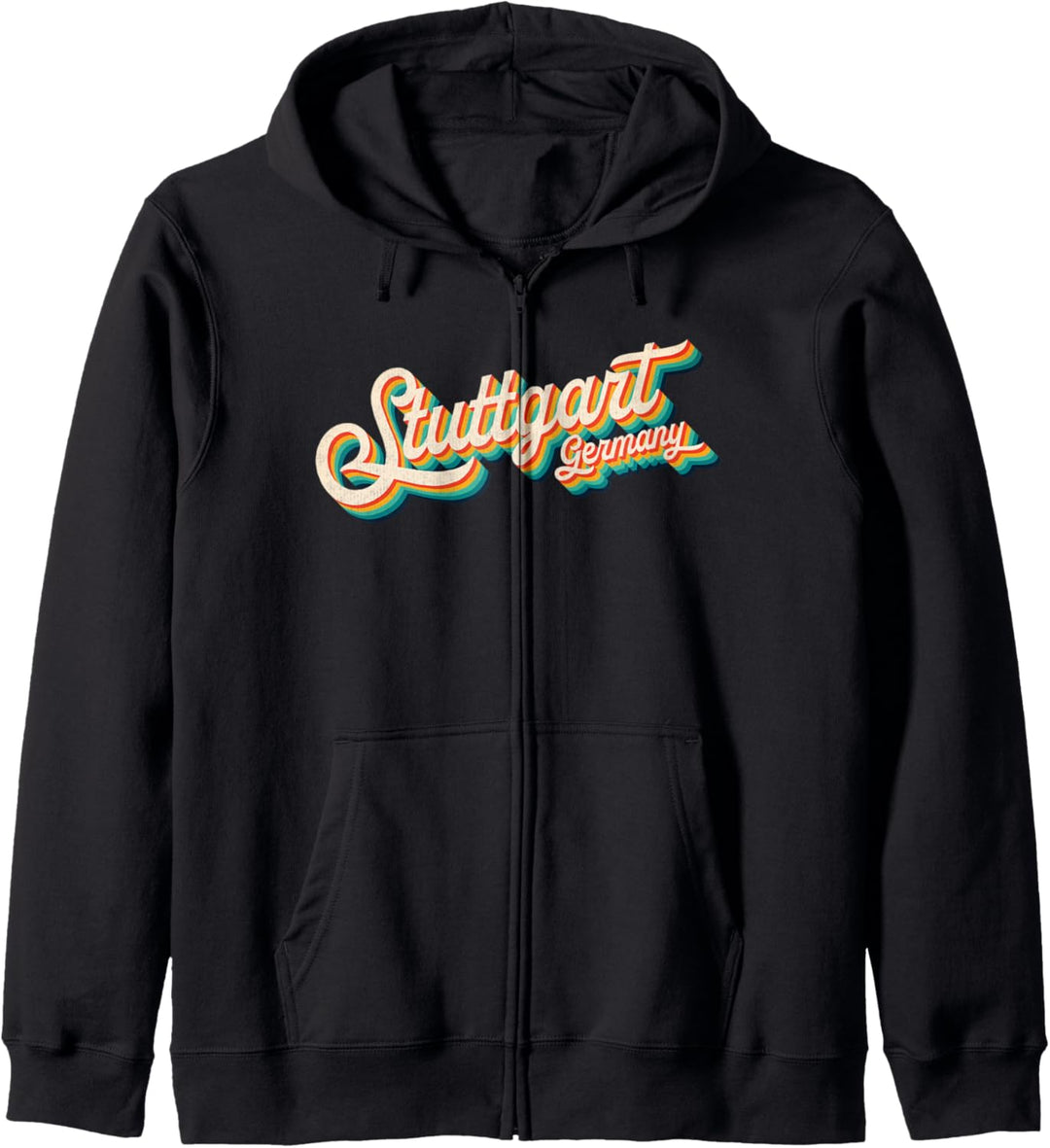 70s Vintage Retro Stuttgart Germany Throwback Souvenir Kapuzenjacke