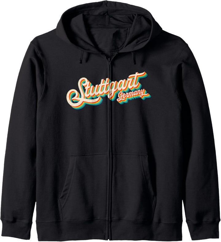 70s Vintage Retro Stuttgart Germany Throwback Souvenir Kapuzenjacke
