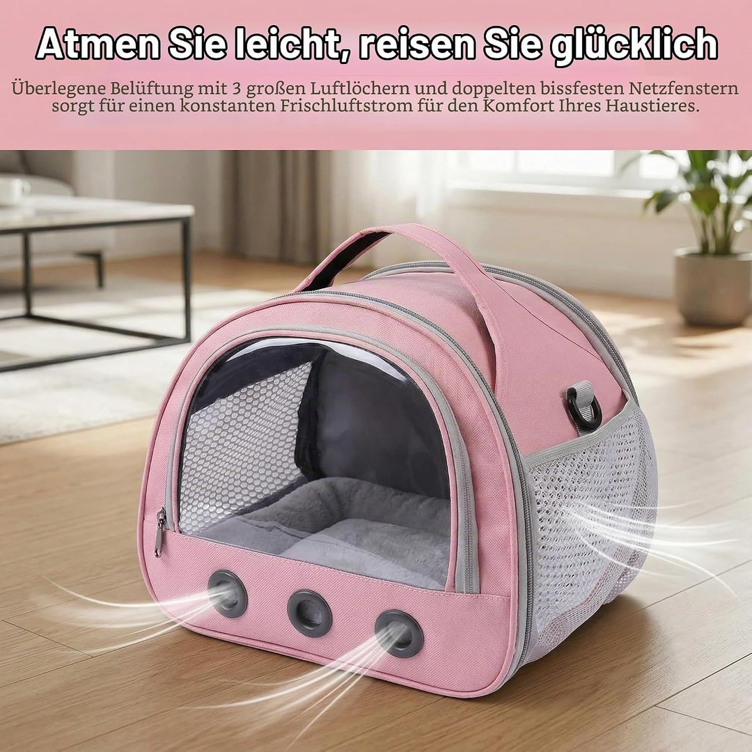 Durchsichtiger Haustiertransporter,Tragbarer Transparenter Reisekäfig,Transportbehälter,Haustier Rei