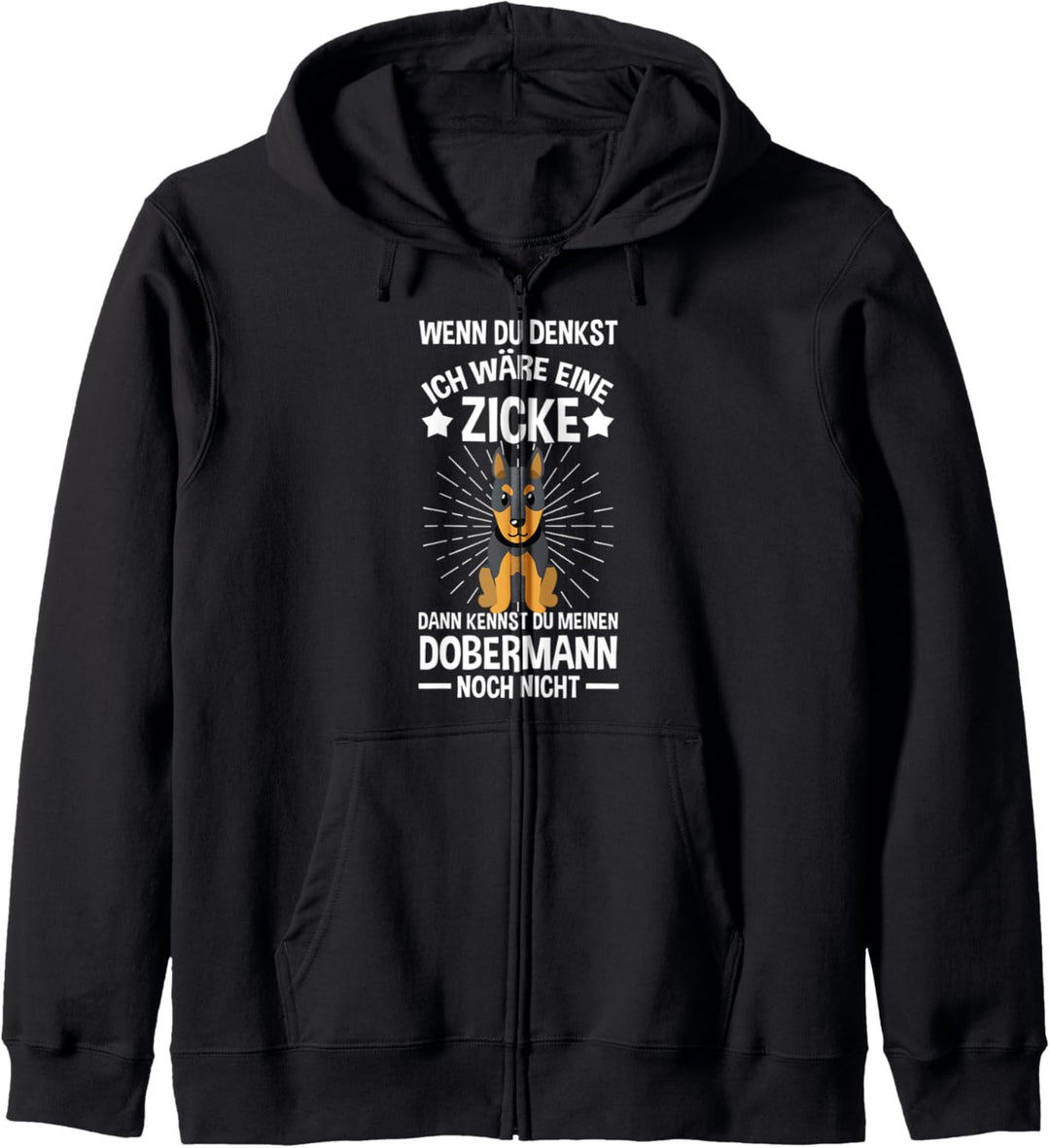 Zicker Hund Dobermann Kapuzenjacke