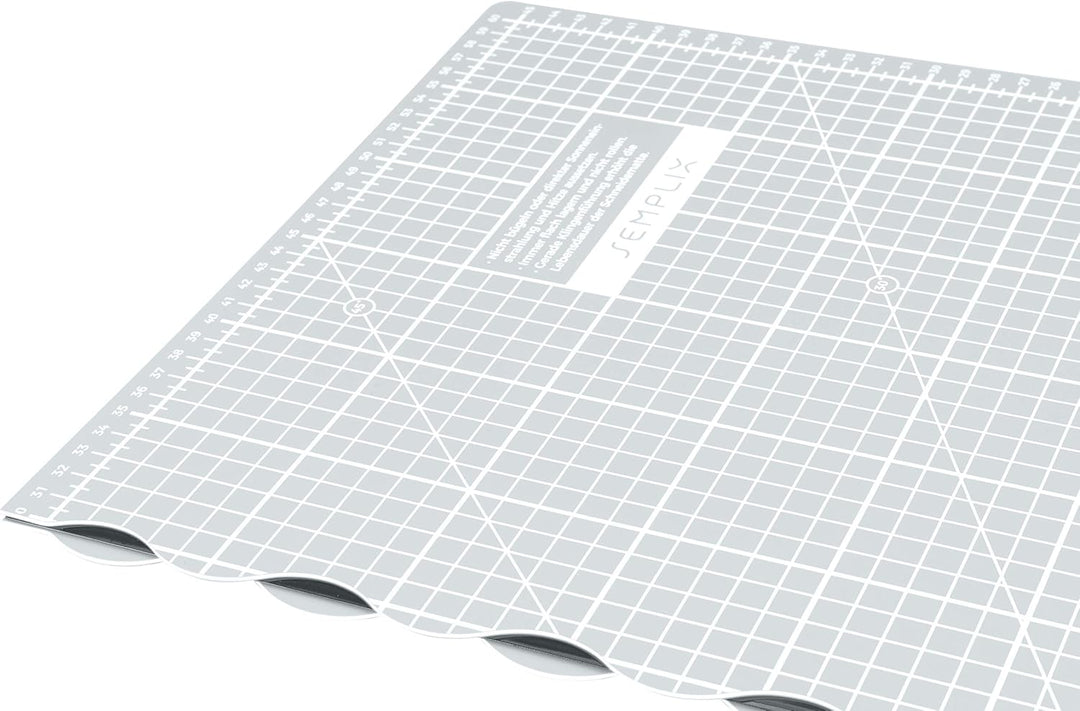 SEMPLIX Schneidematte A2 selbstheilend faltbar 60 x 45 cm (Hellgrau) | Selbstheilende faltbare Schne