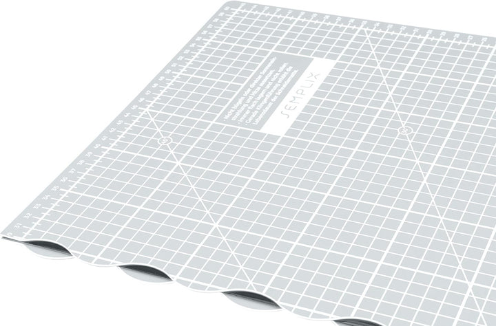 SEMPLIX Schneidematte A2 selbstheilend faltbar 60 x 45 cm (Hellgrau) | Selbstheilende faltbare Schne