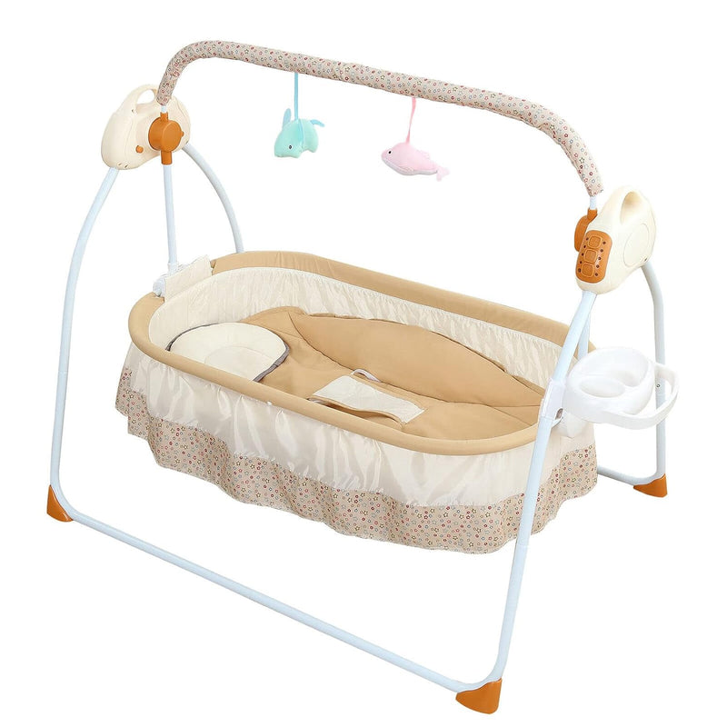 Elektrische Babywiege Kinderbett, automatische Babyschaukel Babybett, Schaukelstuhl Babyschaukel mit