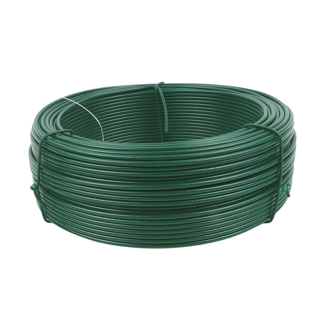 Gartendraht grün PVC ummantelt | Bindedraht für Pflanzen, Kabel, Netze, Basteln, Gartenbau – 1,4mm–2