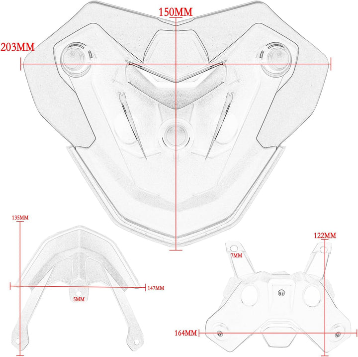 Lorababer Motorrad Frontscheibe Windschutzscheibe Baffle Visor Windabweiser für B.M.W F900R F 900 R