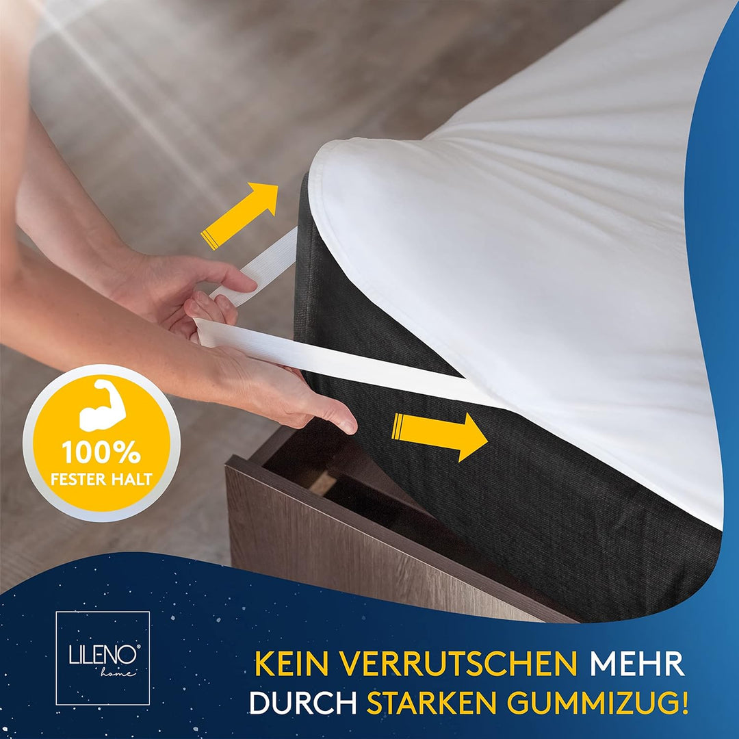LILENO HOME Matratzenschoner 90x200 cm - 2er Set - Inkontinenzunterlage [95°C Kochfest] u. wasserdic