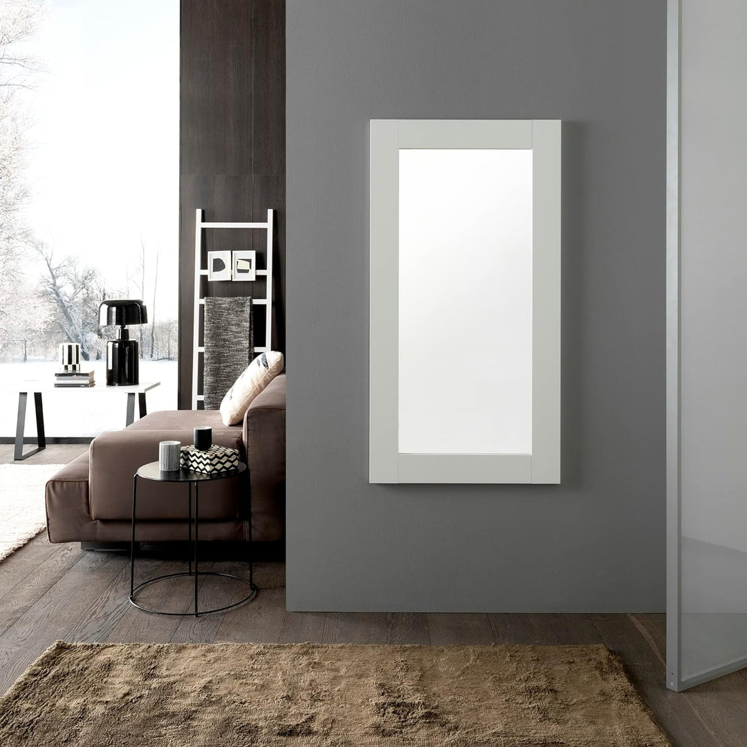 ARHome Wandspiegel, 126 x 66 cm, Weiss Matt, Spiegel, Made in Italy Weiss Matt 126 x 66, Weiss Matt