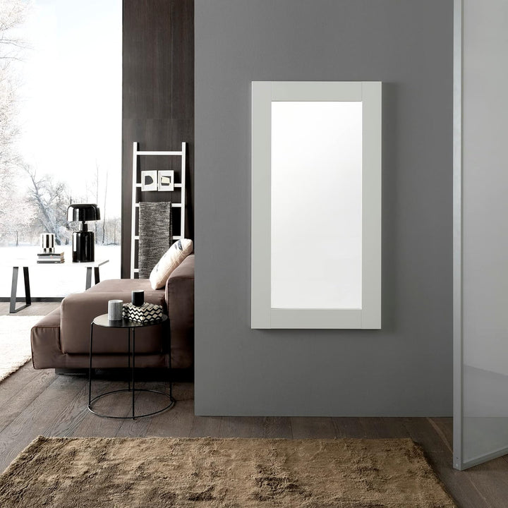 ARHome Wandspiegel, 126 x 66 cm, Weiss Matt, Spiegel, Made in Italy Weiss Matt 126 x 66, Weiss Matt