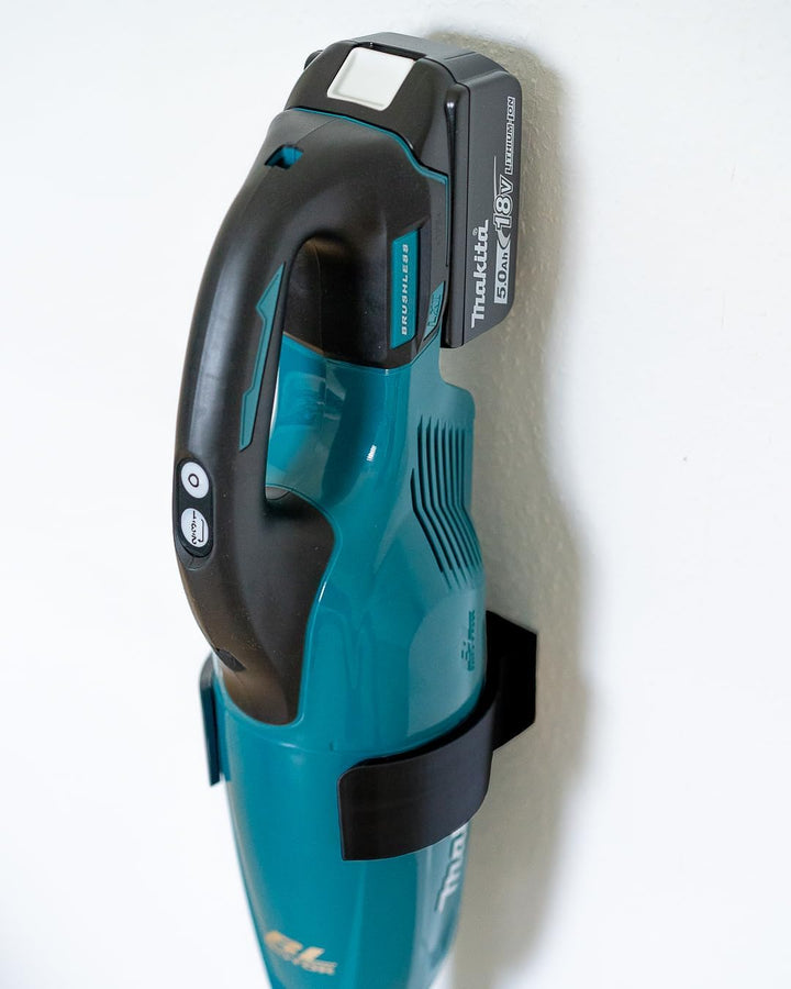 Generisch Wandhalterung Halter für Akku-Staubsauger Schwarz passend für Makita DCL 281, DCL180, DCL1