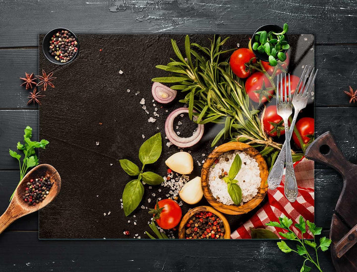 DarHaus Herdabdeckplatte 70x52 Einteilig Glas Elektroherd Induktion Herdschutz Spritzschutz Glasplat