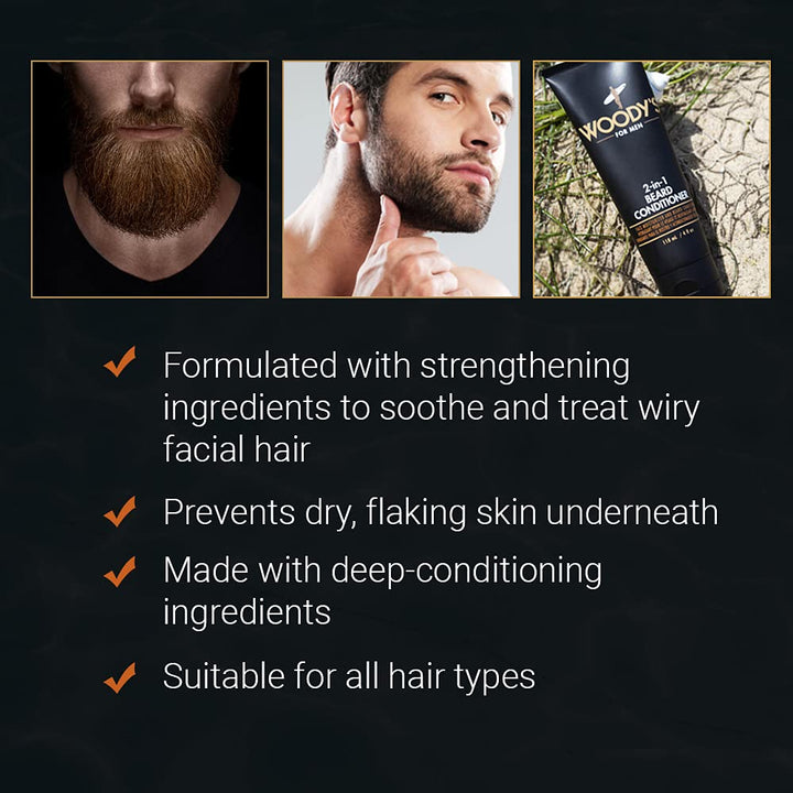 Woody's 2-in-1 Bart-Conditioner, 118 ml
