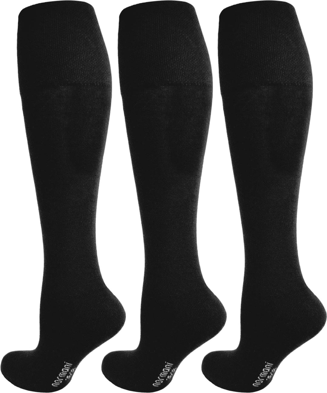 normani 6 Paar Original Business Kniestrümpfe Baumwolle mit Elasthan ohne Gummidruck Farbe Schwarz o