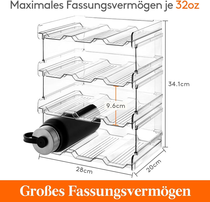 Lifewit Stapelbarer Flaschenhalter Weinflaschen Halter Weinregal Wein, Gefrierschrank, Vorratskammer