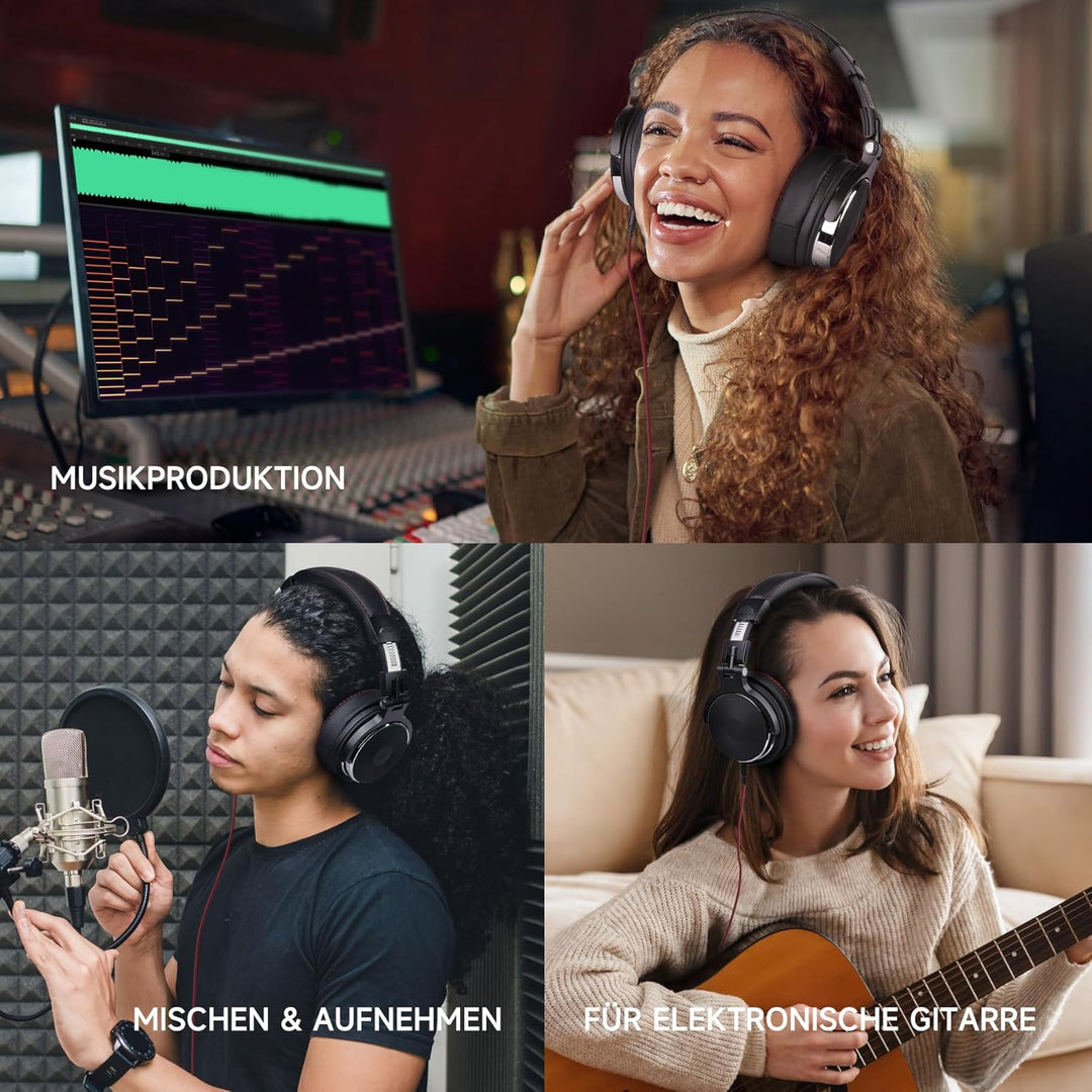 OneOdio Pro 50 Over-Ear Studiokopfhörer [Hi-Res Audio, 50mm Treiber] – Professionelle DJ Kopfhörer m