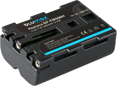 Blumax 2X NP-FM500H (1650mAh) Akku kompatibel mit Sony Alpha A57 A58 A65 A65V A68 A77 A77V A99 A99 I