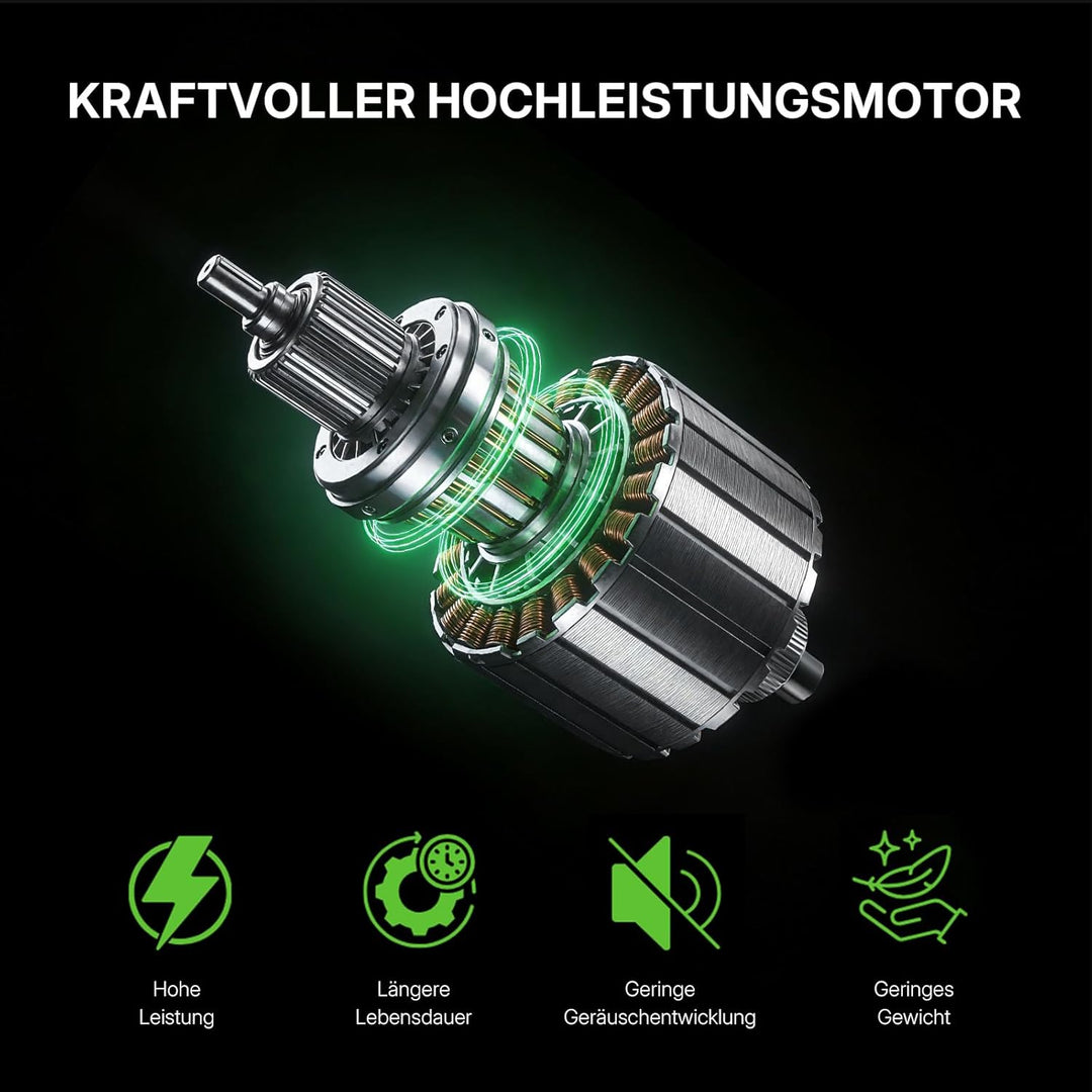 WORKIT 800W Akku Rasentrimmer mit Rädern, 3-in-1 Freischneider Akku & Rasenmäher-Modus, inkl. 2x 2,0