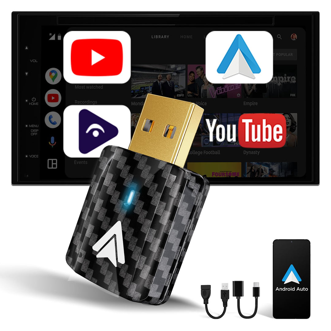 Android Auto Wireless Adapter U2AC-L9, 2025 Mini Car Dongle für kabelgebundenes Android Auto, USB A/