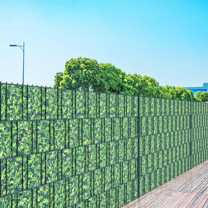 Sichtschutzstreifen Zaun 35 m x 19 cm inkl.20 Clips, PVC Sichtschutz Zaunfolie Sichtschutzstreifen D