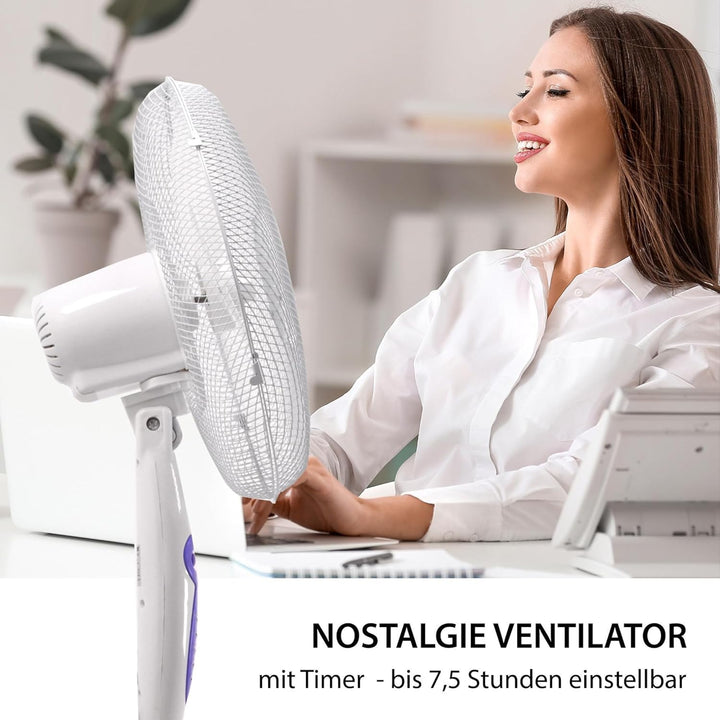 Syntrox Oszillierender Ventilator Splendrox | Standventilator | Bodenventilator, mit Timer und Fernb