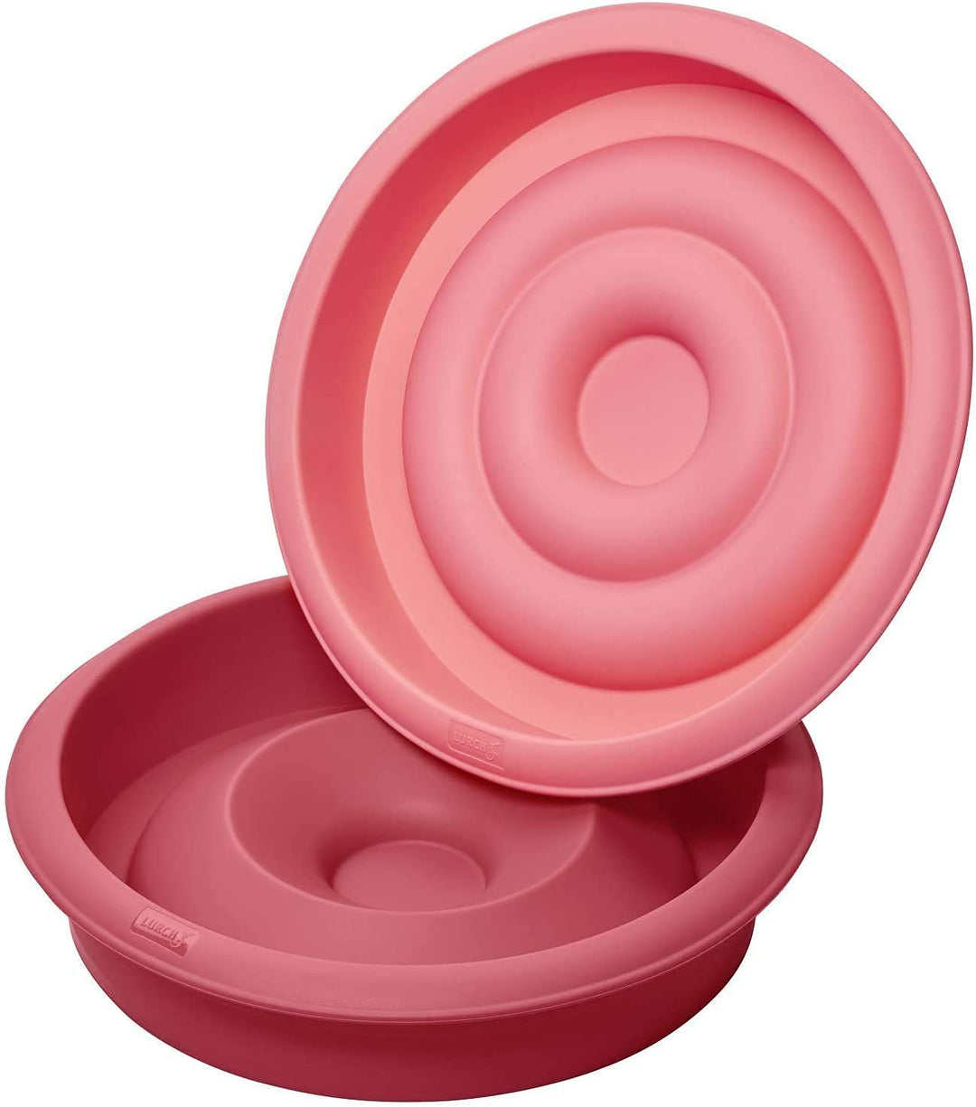Lurch 85033 FlexiForm rund mit Herzfüllung 2teilig / Backform, Innenmass 21 cm, aus 100% BPA-freiem