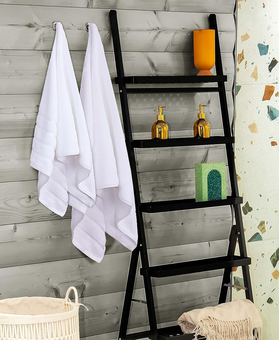 Utopia Towels - 8er-Pack Handtuch-Set mit Aufhängeschlaufe aus 97% Baumwolle, saugfähig und schnell