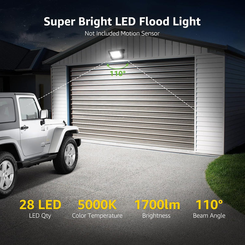 Lepro LED Strahler Aussen 2 Stücke, 20W LED Fluter, Superhell 1700LM Aussenstrahler 5000K Kaltweiss