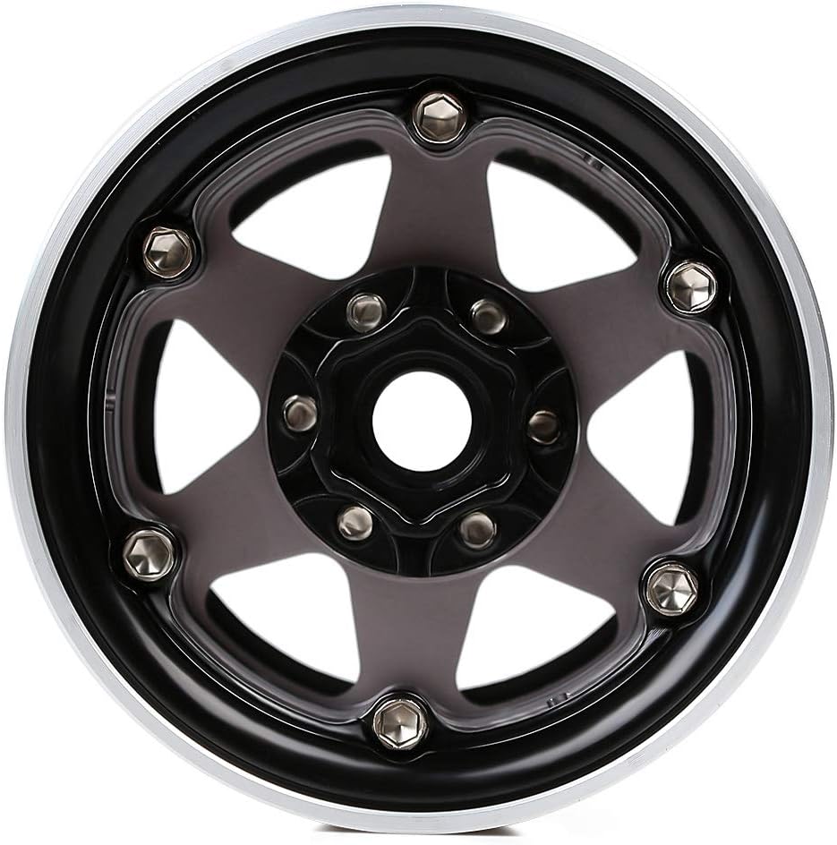 INJORA RC Felge 4pcs 1,9inch Beadlock Felgen Metall Räder Set für 1:10 RC Crawler Axial SCX10 90046