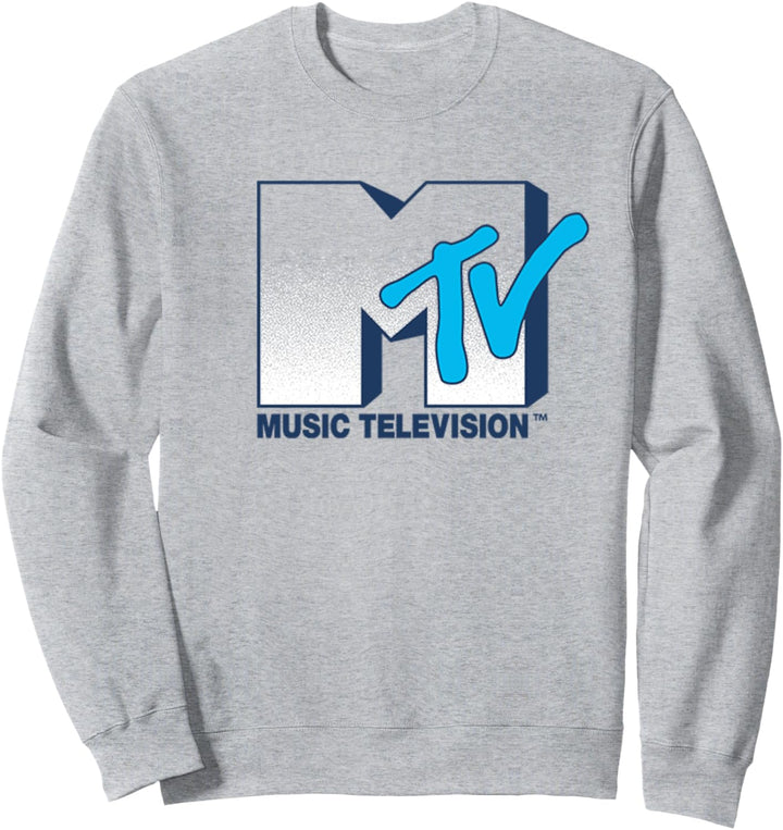 MTV Outline Light Blue Logo Sweatshirt