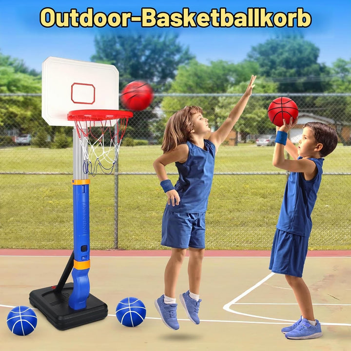 YIMORE Basketballkorb Kinder, Basketballkorb Outdoor Indoor mit Ständer Höhenverstellbarer 70-138cm,