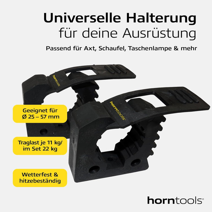 horntools Quick Fist Halterung 25-57 mm - 2 STK - Traglast jeweils 11 kg - Robuste Werkzeughalter fü