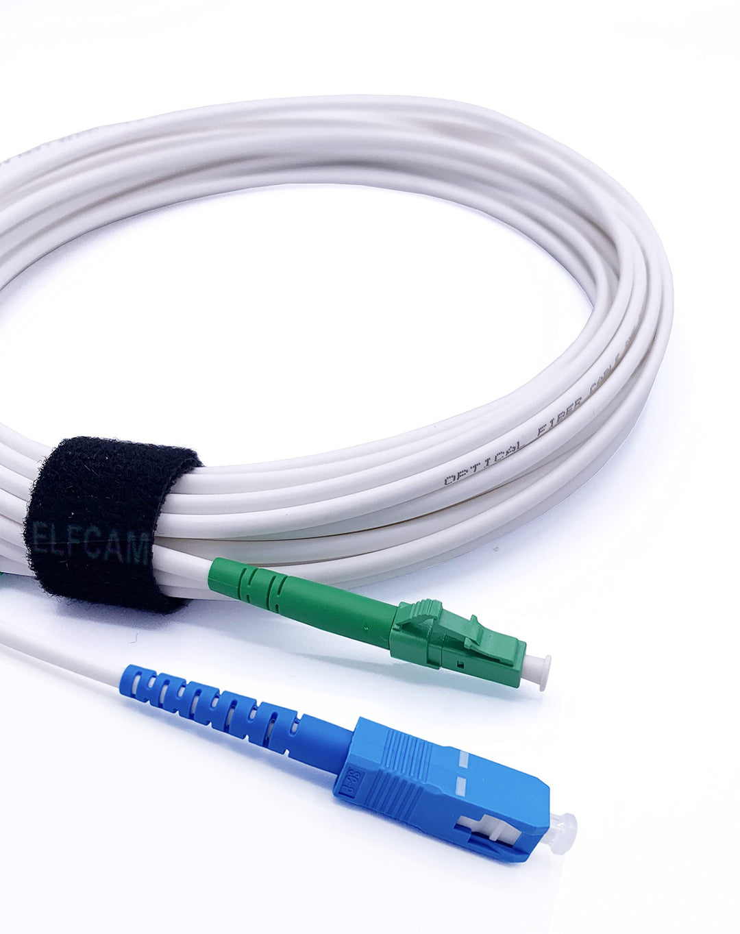ElfcamⓇ - 35m Glasfaser-Kabel LC/APC auf SC/UPC Stecker, Simplex Singlemode 9/125μm OS2 LWL Patchkab
