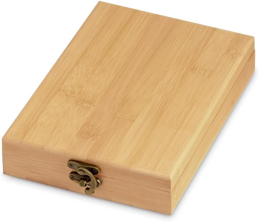 Maverton Weinöffner-Set Weinset Sommelier Set - Geschenkbox Holzbox + 4er Weinzubehörset - aus Bambu