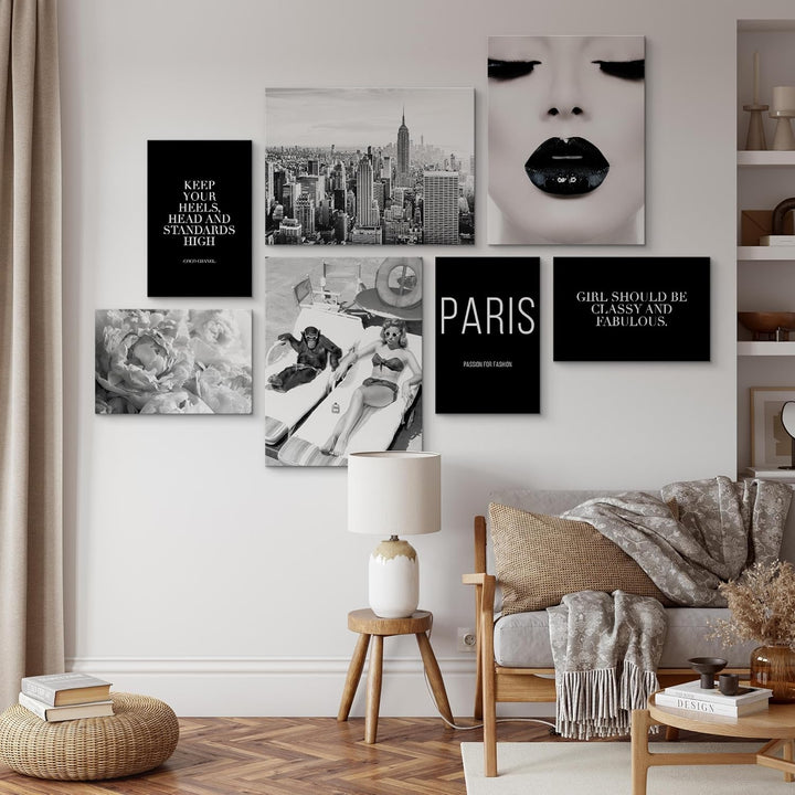 Muralo - Wandbilder Set - Leinwand Bilder Set Aufhängefertig - Bilder für Wohnzimmer Schlafzimmer -