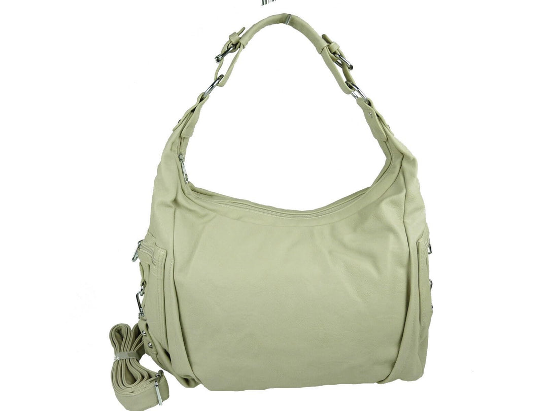 Sunny Girl 'Linda' 0259 grosse Damen Tasche, Schultertasche in 6 Farben 37x30x17 Beige Stone, Beige
