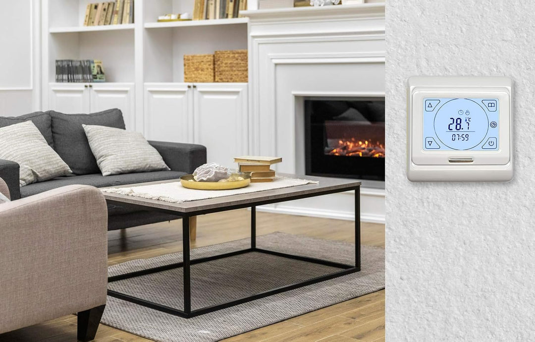 Thermostat E91 mit LCD-Touchscreen 16A - Digitales Raumthermostat programmierbar mit Internem Temper
