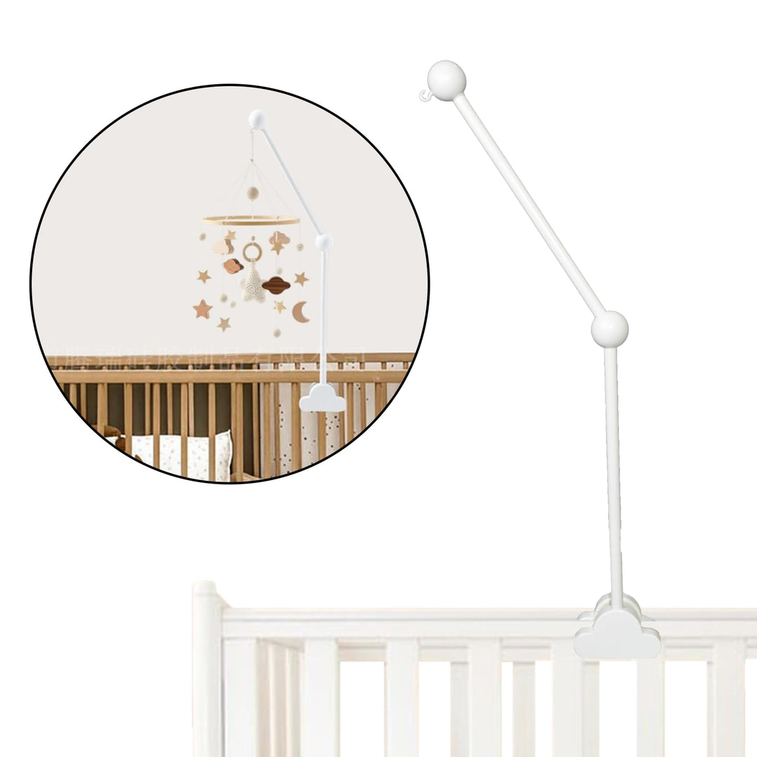 Mobile Halterung Weiss, AolKee Mobile Halterung Holz, Mobile Baby, Abnehmbarer Verstellbarer Kinderb