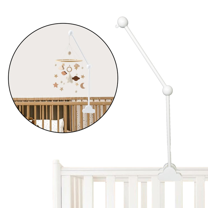 Mobile Halterung Weiss, AolKee Mobile Halterung Holz, Mobile Baby, Abnehmbarer Verstellbarer Kinderb