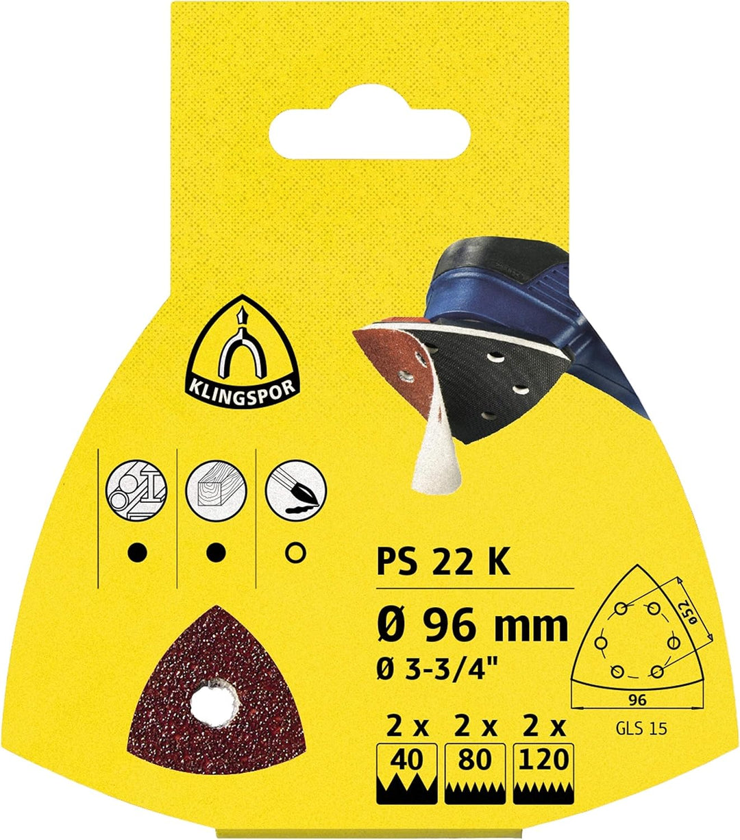 Klingpsor 6525 PS 22 K, Schleifpapier, selbsthaftend Discs⌀1, ⌀150 x S GLS 1, 100, 50, 50 Stück