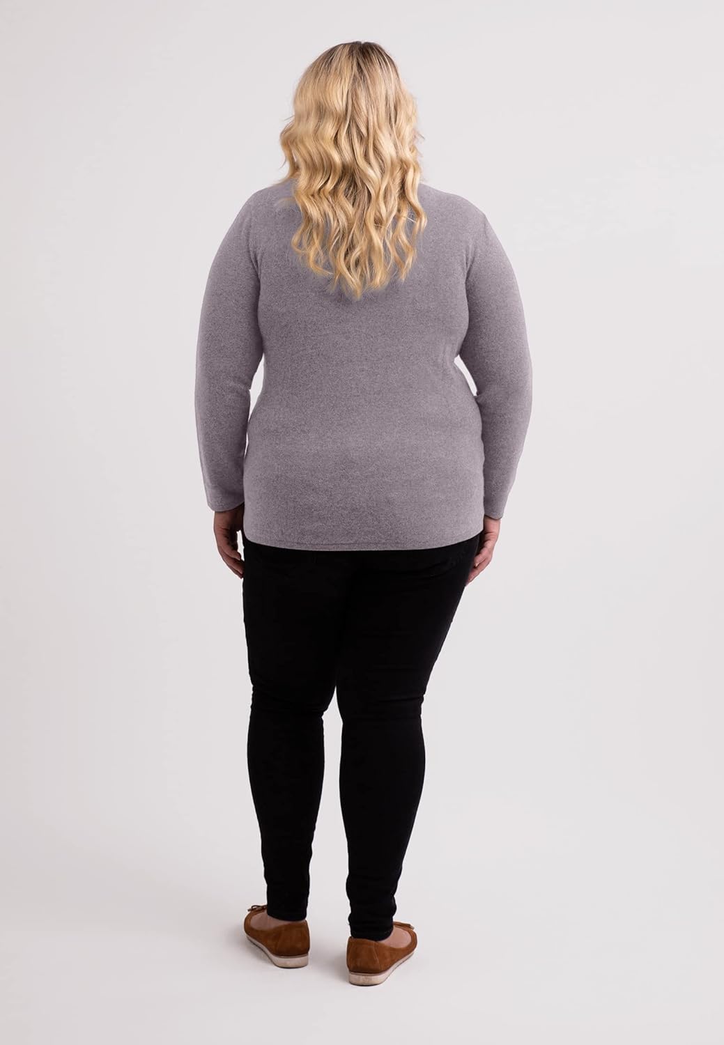 Damen Pullover aus 100% Kaschmir in grossen Grössen | Sweater Rundhals Übergrösse 3XL Grosse Grössen