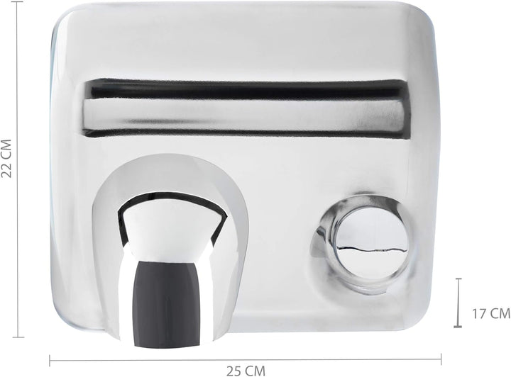 Stagecaptain HD-55 Dryboy Händetrockner zur Wandmontage - Handtrockner mit Taster - Leistung: 2300 W