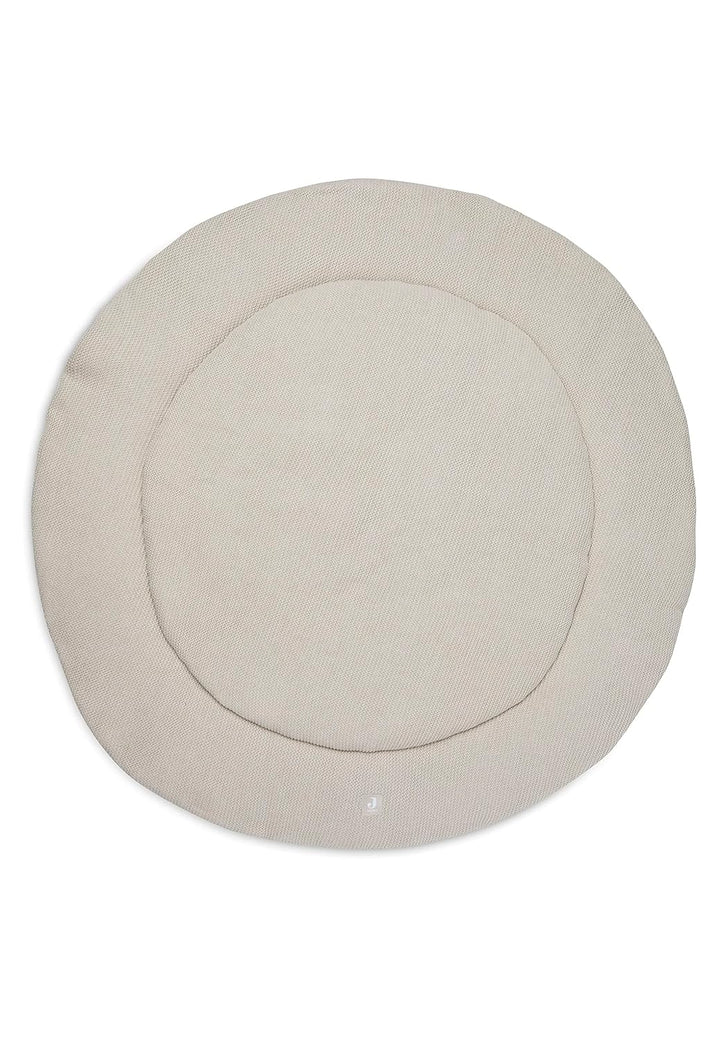 Jollein Krabbeldecke für Baby - Basic Knit, Nougat - Laufgittereinlage - Ø 95 cm - Spieldecke Baby -