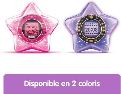 VTech - KidiMagic StarLight Rose — Interaktiver Kinderwecker, Radiowecker mit Lautsprecher und animi