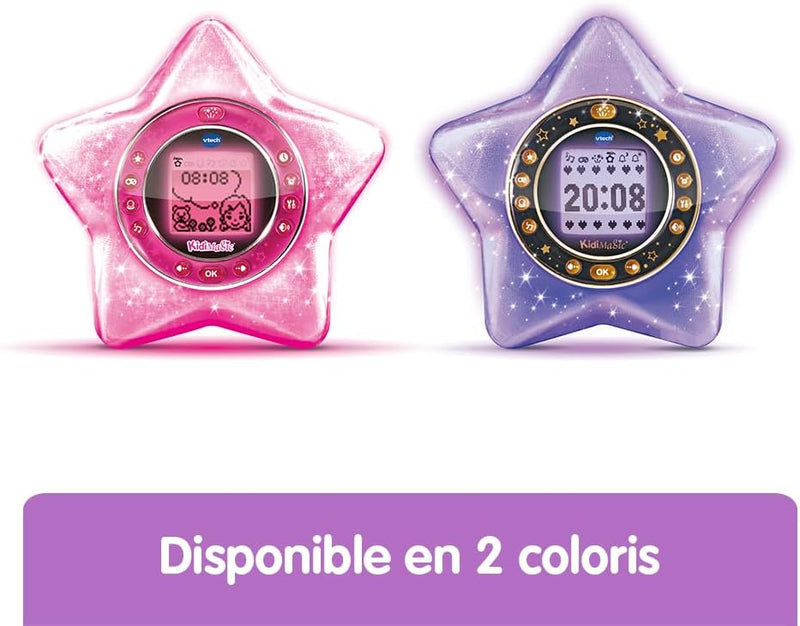 VTech - KidiMagic StarLight Rose — Interaktiver Kinderwecker, Radiowecker mit Lautsprecher und animi