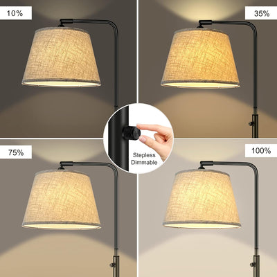 Fortand LED Stehleuchte Dimmbare, Moderne Stehlampe Wohnzimmer Bogenlampe with 3 Farbtemperaturen 30