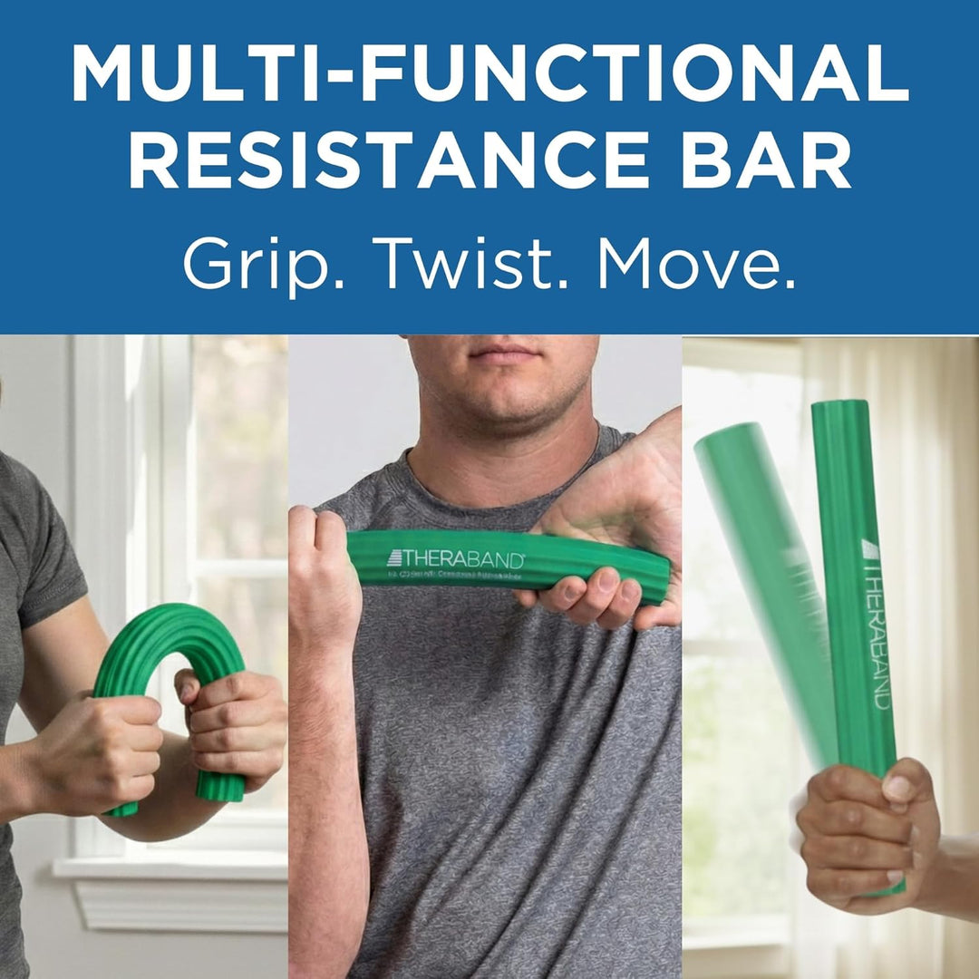 Thera-band Unisex – Erwachsene Bar Flexibler Übungsstab, grün-mittel, one Size