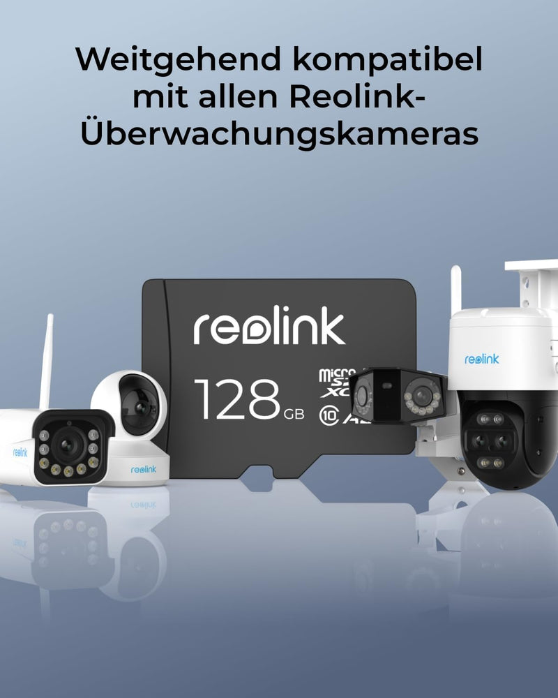 Reolink 128GB microSDXC Speicherkarte, Klasse 10 A2 U3 TF Speicherkarte, kompatibel mit Reolink Über