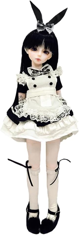 niannyyhouse 1/3 1/4 1/6 BJD Puppen Kleidung Kleid Schürze Kopfschmuck Unterhose Socken Bunny Dienst