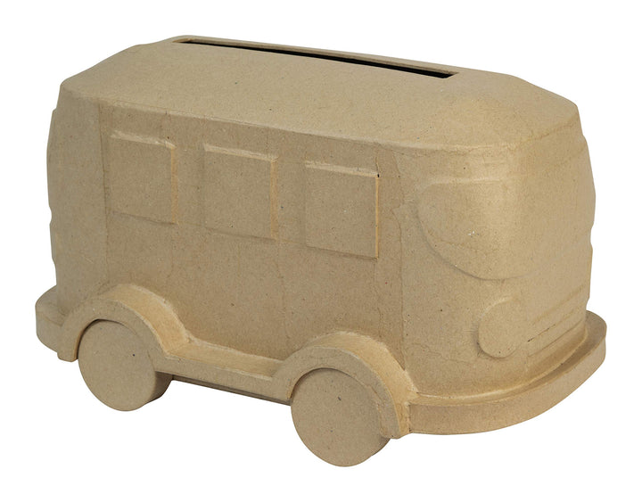 Décopatch EV021C - Urne/Briefbox aus Pappmaché, Van 31x19cm, 1 Stück Lieferwagen, Lieferwagen